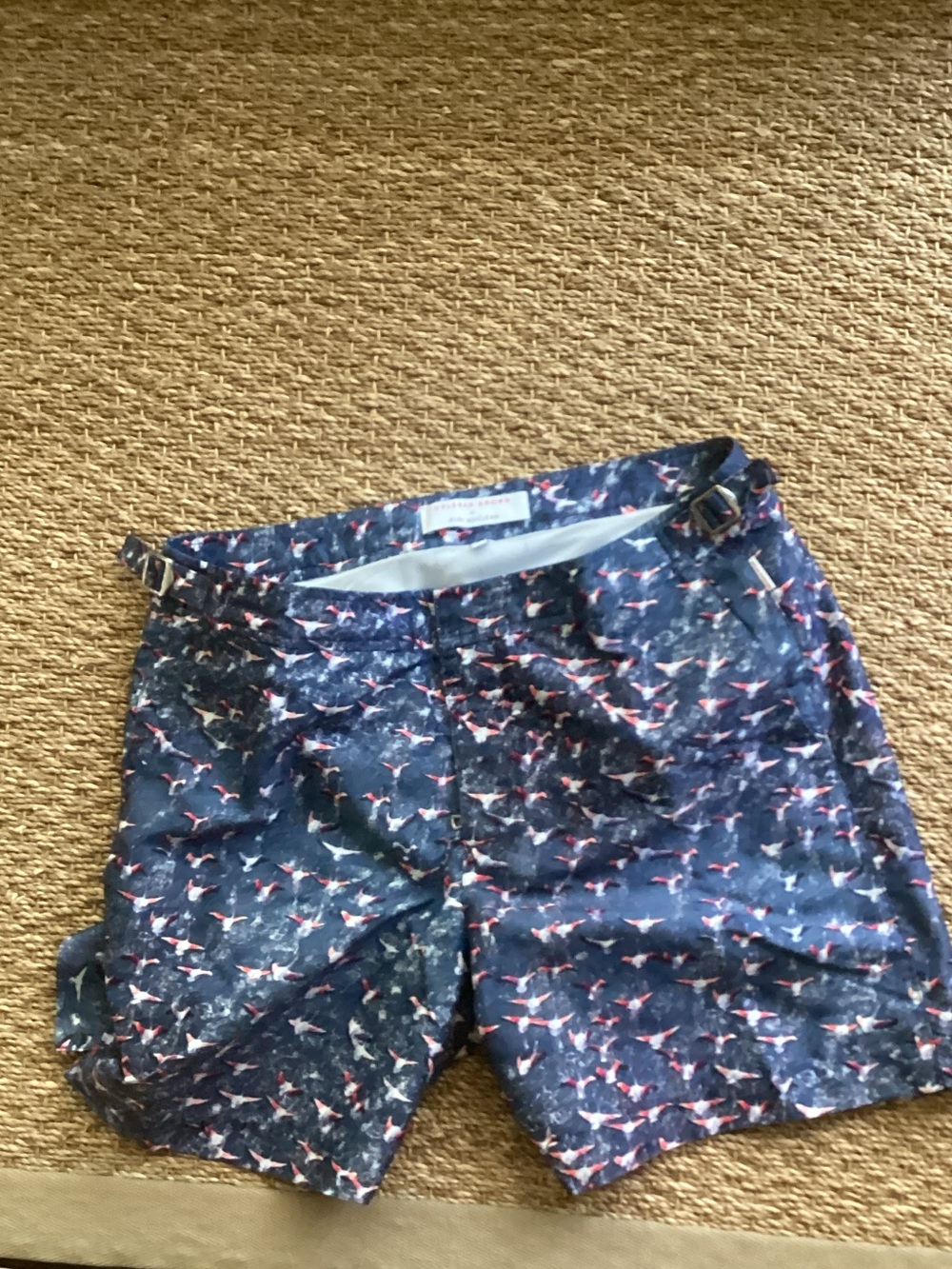 Orlebar Brown Navy Shark-Print Swim Shorts